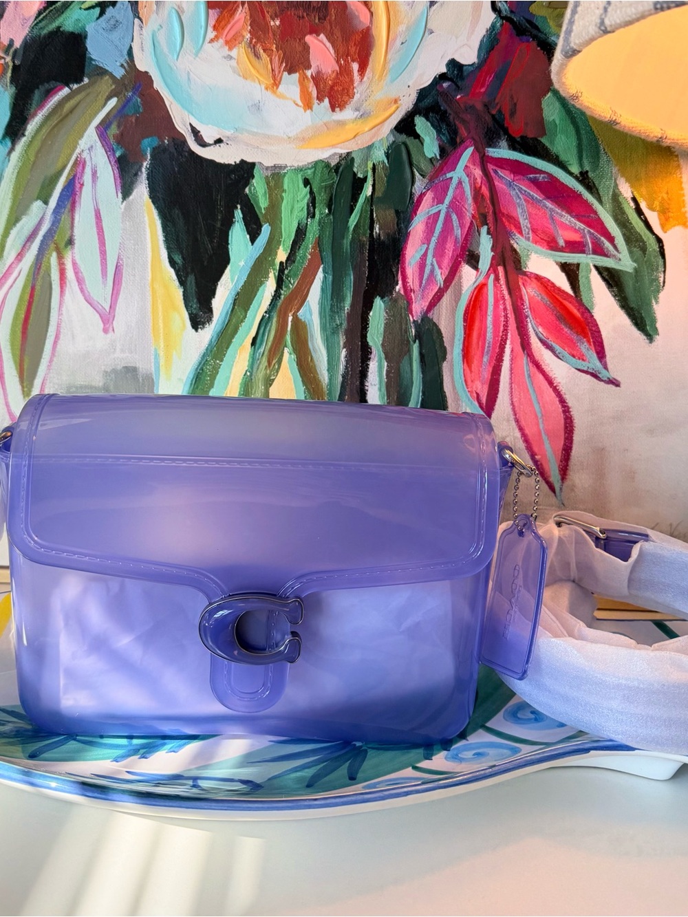 New 💯 Authentic COACH RUNWAY LIMITED EDITION PURPLE VIOLET JELLY TABBY